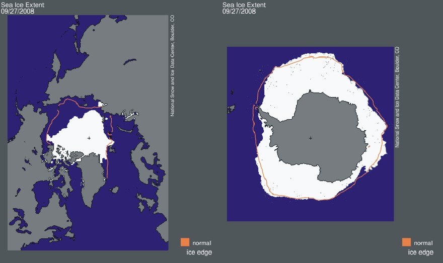 Recent northern and southern hemisphere sea ice
      880 x 523 Pixel